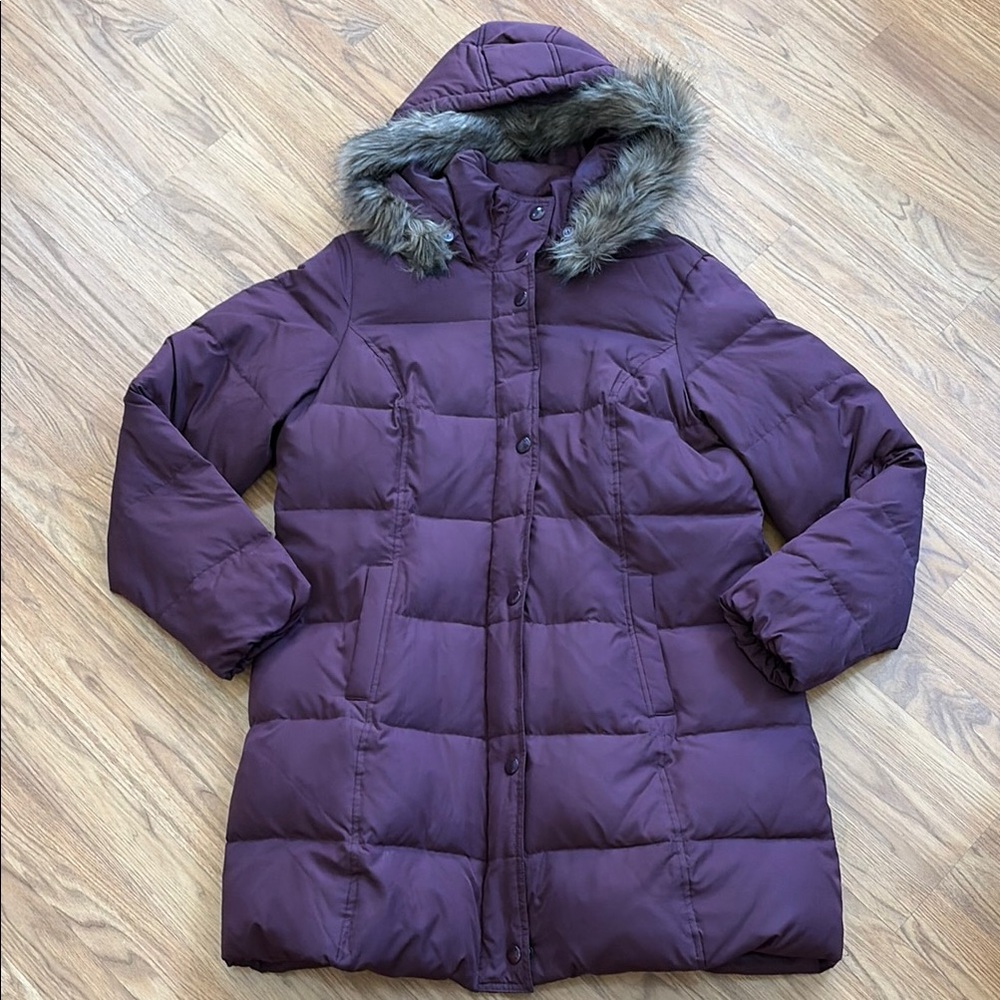 Merona Jacket Hooded Puffer Jacket Size XXL Maroon